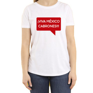 Camiseta VIVA MÉXICO CABRONES Rojo